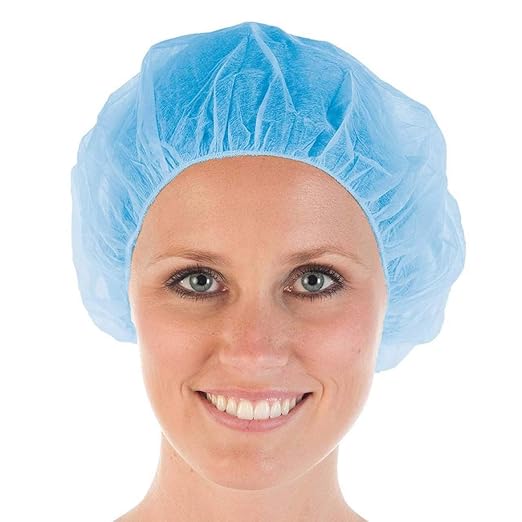 Disposable Bouffant Caps - Non-Woven Polypropylene - Pack of 100