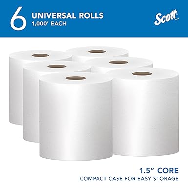 High-Capacity Hard Roll Paper Towels - Absorbency Pockets
