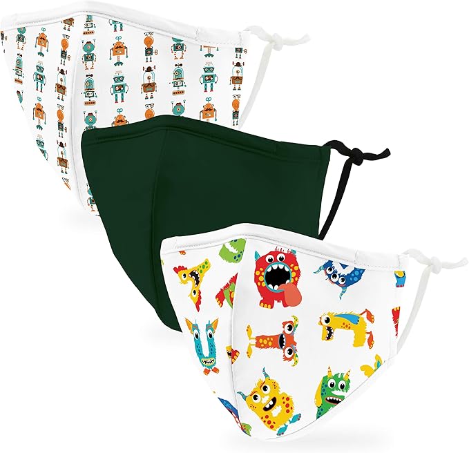 Washable Cloth Face Mask - Adjustable, Filter Pocket